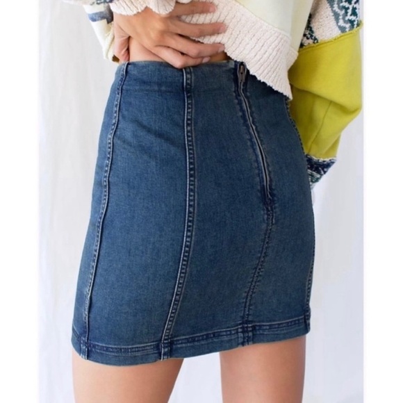 Free People Modern Femme Denim Mini Skirt - Picture 3 of 7